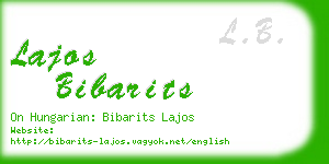 lajos bibarits business card